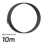 Star Shaped Japanese PTFE Tube 4mm OD: Black translucent tubing coiled