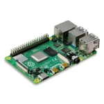 Raspberry Pi 4 Model B 4GB single-board computer with ports and connectors visible.