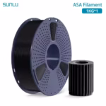 SUNLU ASA 1kg 1.75mm filament (Black): 3D printing material on a spool.