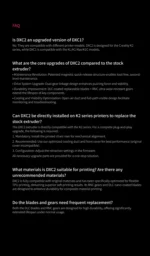 DXC 2 Extruder FAQ: Upgrades, compatibility, materials, and maintenance details for 3D printer extruder.