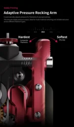 DXC 2 Extruder: Adaptive pressure rocking arm adjusts for filament hardness, ensuring stable 3D printing with various materials.