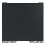 BIQU Panda Buildplate Designer PEO+PET: Textured black 3D printer build surface.