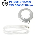 NF-Crazy Hotend: PT1000 temperature sensor (3*15mm) and 24V 50W cartridge heater (6*18mm)