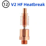 NF-Crazy Hotend V2 HF Heatbreak: Metal 3D printer hotend component with cooling fins and threaded connector.