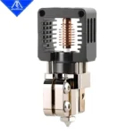 NF-Crazy Hotend: 3D printer hotend with heatsink, nozzle, and metal block