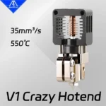 NF-Crazy Hotend: High-temperature 3D printer hotend with high flow rate capability up to 35mm³/s and 550°C