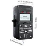 Panda Bamboo Feeder: Black electronic device with LCD screen and buttons, dimensions 52.21mm x 96mm x 41.95mm