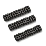 Three black textured grip pads for Bambu Lab A1 printer nozzle brush.