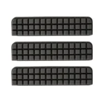 Three textured black nozzle cleaning brushes for Bambu Lab A1 3D printer.