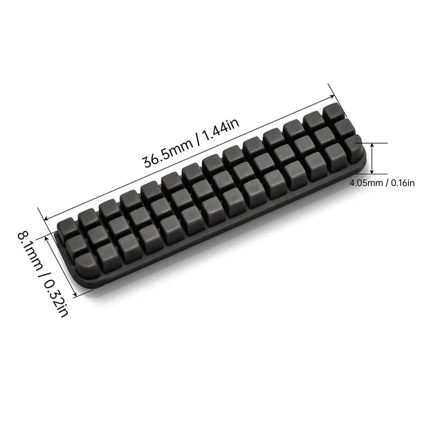 Panda nozzle brush for Bambu Lab A1 printer, with textured grip and dimensions. Panda nozzle brush for Bambu Lab A1 printer, with textured grip and dimensions.
