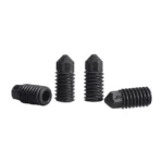 Four 0.4mm BIQU Panda Juicer Hotend SFC nozzles, two upright, two lying down