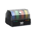 BIGTREETECH ViViD multi-color filament dryer box with multiple spools inside.