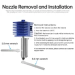 BIQU Panda Juicer hotend removal and installation guide with wrench sizes