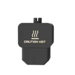 BIQU Panda Juicer hotend nozzle with "CAUTION HOT" warning