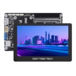 BIGTREE TECH PAD5 v2.0 5-inch touchscreen display with a circuit board and ports.