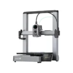 Creality Creator Knomi Hi 3D printer with a silver and black frame and a touch screen display.