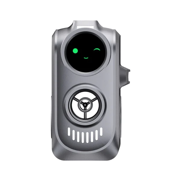 Creator Knomi Hi portable smart fan with a digital screen displaying a cute robot face.