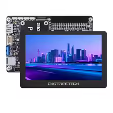 BTT PAD5 v2.0 touchscreen display with integrated circuit board, showing a cityscape on screen. BTT PAD5 v2.0 touchscreen display with integrated circuit board, showing a cityscape on screen.