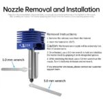 BIQU Panda Juicer hotend nozzle removal & installation guide with tools