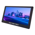 BTT PAD5 v2.0 touchscreen display showing a futuristic city skyline at night.