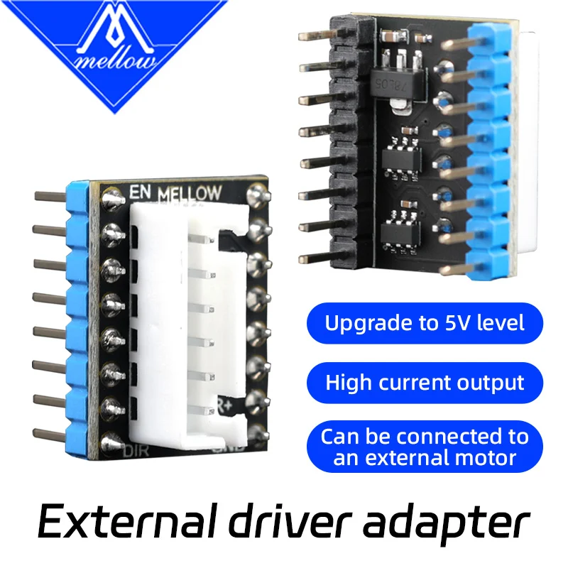 Mellow external driver adapter for 3D printers, 5V level, high current.