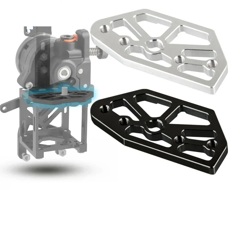 Silver and black Orbiter V2-V2.5 extruder brackets shown with mounting hardware.