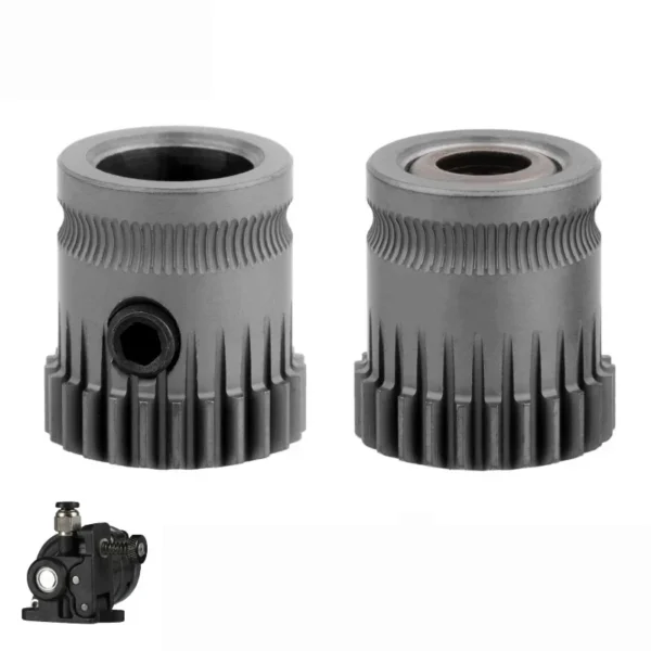 Orbiter Dual Drive Gear set with detailed ribbed texture and a small inset image of a geared mechanism.
