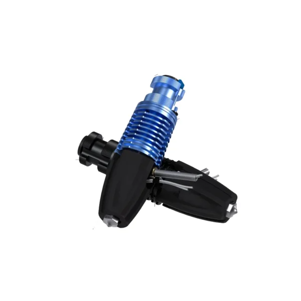 Phaetus Rapido 2.0 V2 UHF Hotend PT1000, a blue and black 3D printer hotend